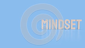 The mindset white word for mental inclinationÂ or disposition concept 3d rendering